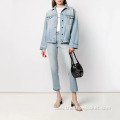 Customized Women Loose Washed Denim Jacket